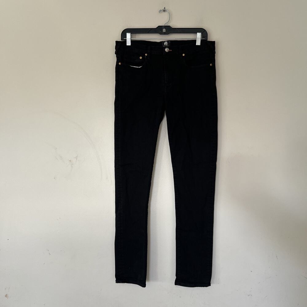 Paul Smith Mens Jeans Black Slim Straight Denim Zip Fly Size 32 R